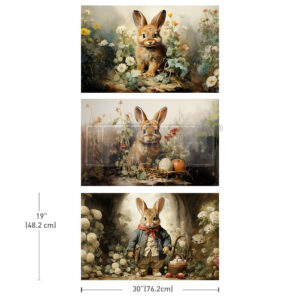 Dreamy Bunnies | Redesign With Prima Tripple Pack Decoupage Paper