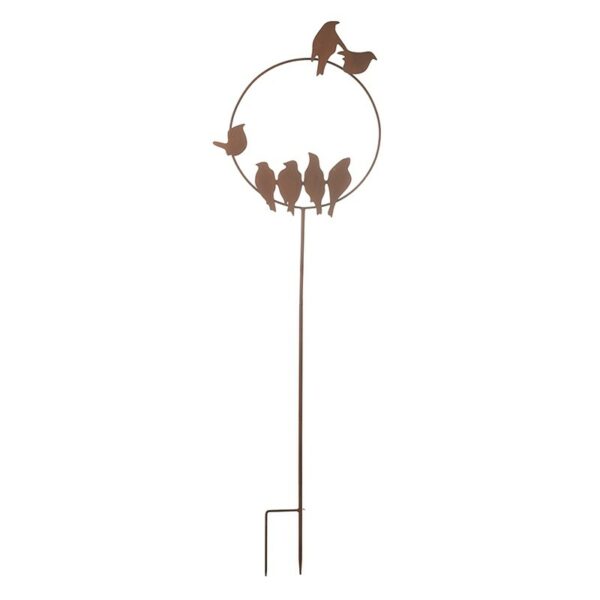 Large Metal Rustic Garden Bird Stake