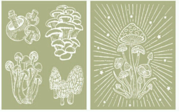 Cottagecore Mushrooms - Silkscreen Stencil