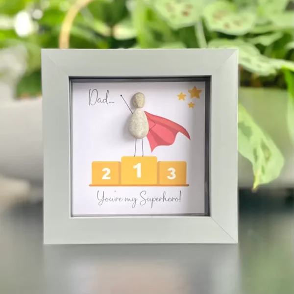 Super Dad | Handmade Pebble Art
