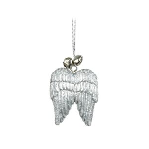 Silver Angel Wings With Bells