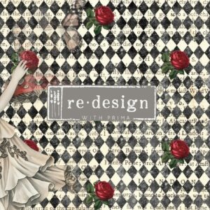 Queen’s Court of Roses | 19X30 Redesign With Prima Decoupage Paper