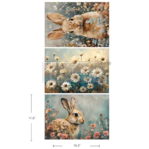 Garden-Bunny-Tales- A3-Decoupag- Fiber Paper-Pack