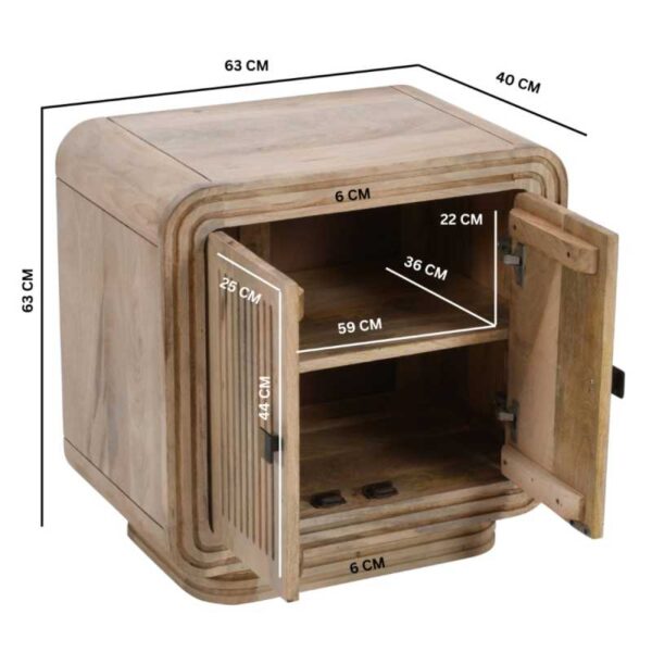 Hudson | Mini Carved Mango Wood Sideboard - Image 3