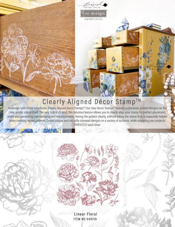 Linear Floral | Redesign With Prima Decor Stamps - Image 2