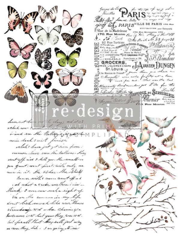 Parisian Butterflies | Redesign With Prima Decor Transfer