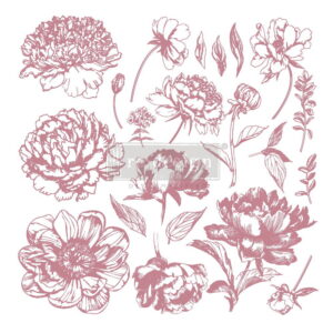 Linear Floral | Redesign With Prima Decor Stamps