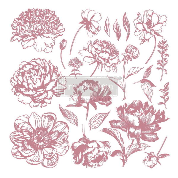 Linear Floral | Redesign With Prima Decor Stamps