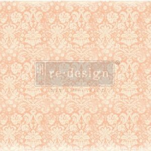 Peach Damask | Redesign with Prima Decoupage Paper