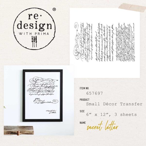 Secret Letter | Redesign With Prima Small Decor Transfer - Image 3