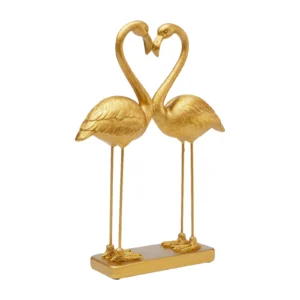 antique-gold-pair-of-flamingos-love-wedding-gift