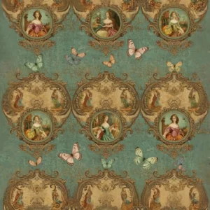 Versailles-on-Repeat- Mint-Decoupage-Paper