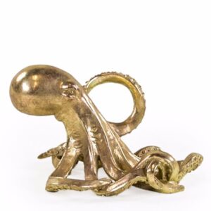 Antique Gold Octopus Wine Bottle Holder