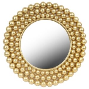 Gold Multi Ball Framed Small Wall Mirror