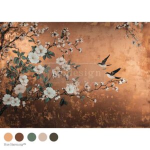 Feathers In The Glow | Redesign With Prima A1 Fiber Decoupage Paper
