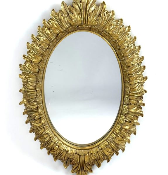 Antique Gold Layered Leaf Wall Mirror