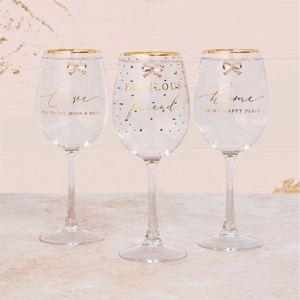Love You To The Moon And Back Wine Glass
