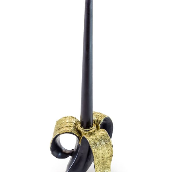 Peeled Antique Black & Gold Banana Candle Holder