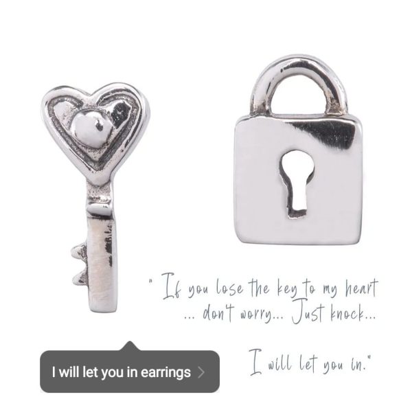 Sterling Silver Earings I Will Let You In