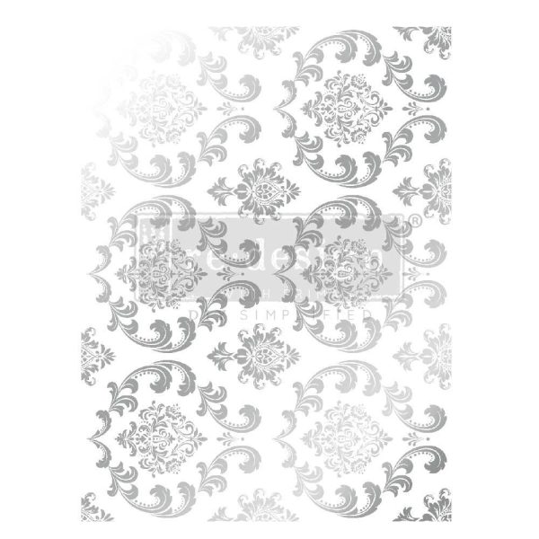 Silver House of Damask | Kacha Silver Foil Decor Transfer