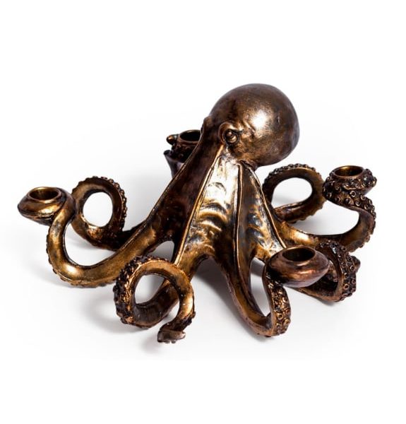 Bronze Octopus Candle Holder