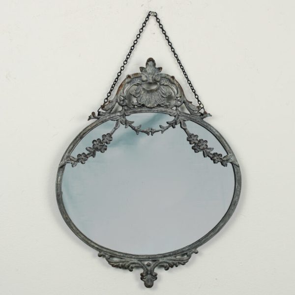 Vintage Style Grey Mirror With Swags