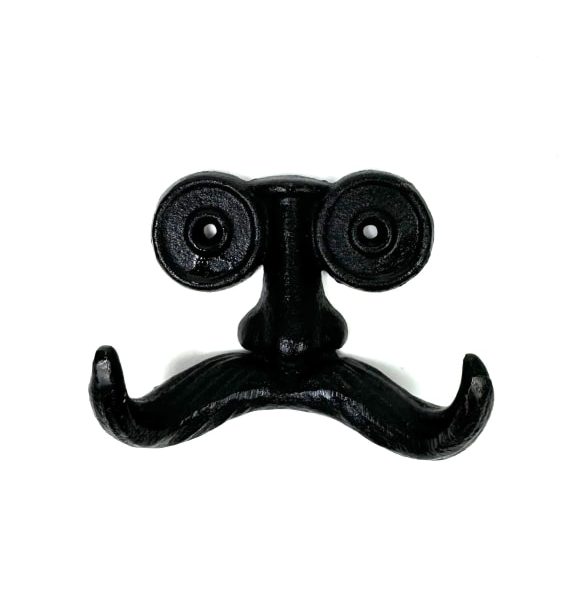 Black Moustache Cast Iron Coat Hook