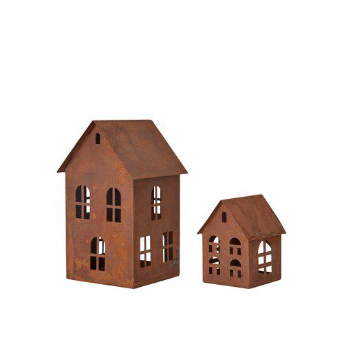 Set Of 2 Rustic Candle Houses