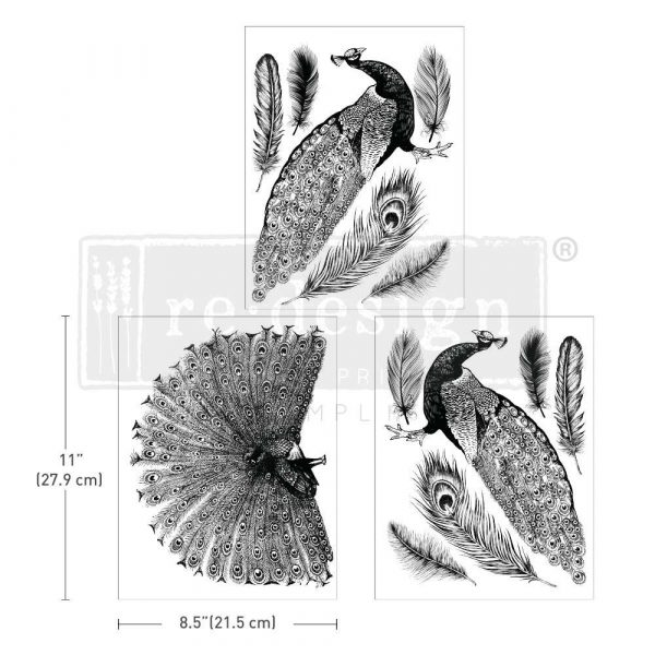 Regal Peacock | Redesign With Prima Middy Decor Transfer
