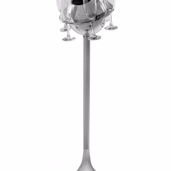 Polished Aluminium Floor Standing Saturn Ice Bucket | Champagne Bucket | Cooler