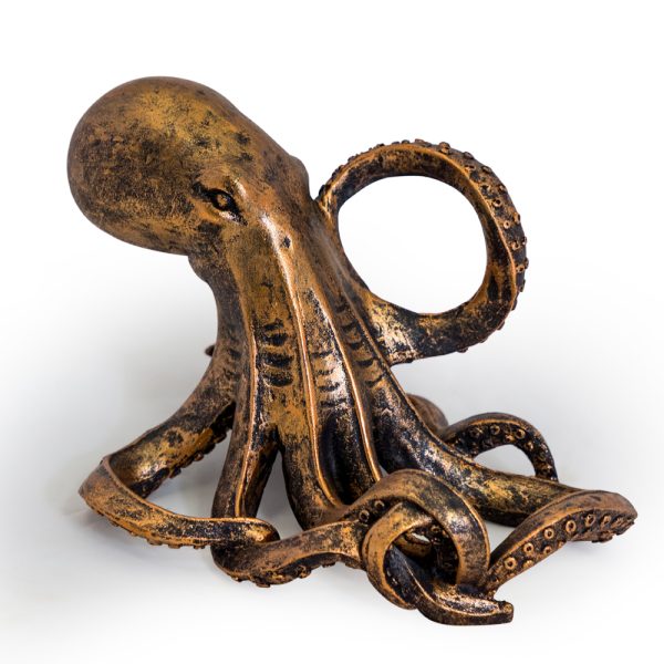 Antique Bronze Octopus Wine Bottle Holder