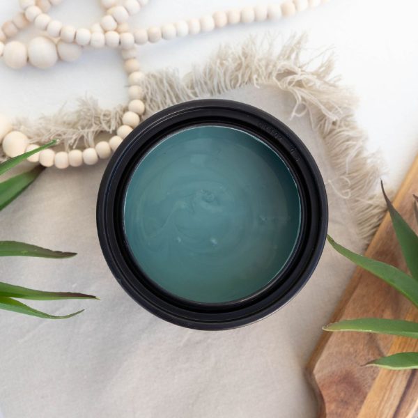 Dixie Belle Terra Clay Paint in Blue Agave, a blue-green desert-inspired clay paint, perfect for furniture, walls, and creative DIY projects.