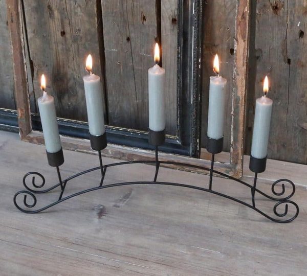 Fil de fer Candlestick Holder for 5 candles