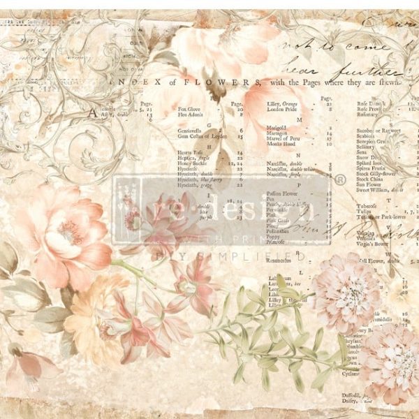 Floral Parchment | Redesign with Prima Decoupage Paper