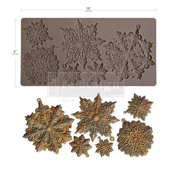 Redesign With Prima Frosted Snowflake Wonders Decor Mould