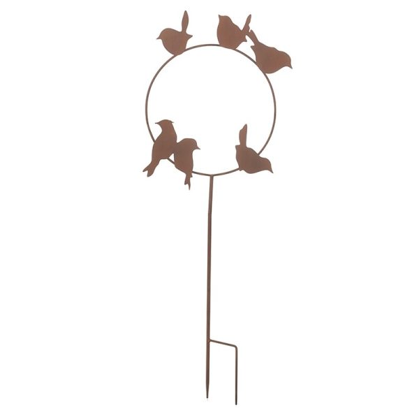 Large Rustic Metal Garden Bird Decoration