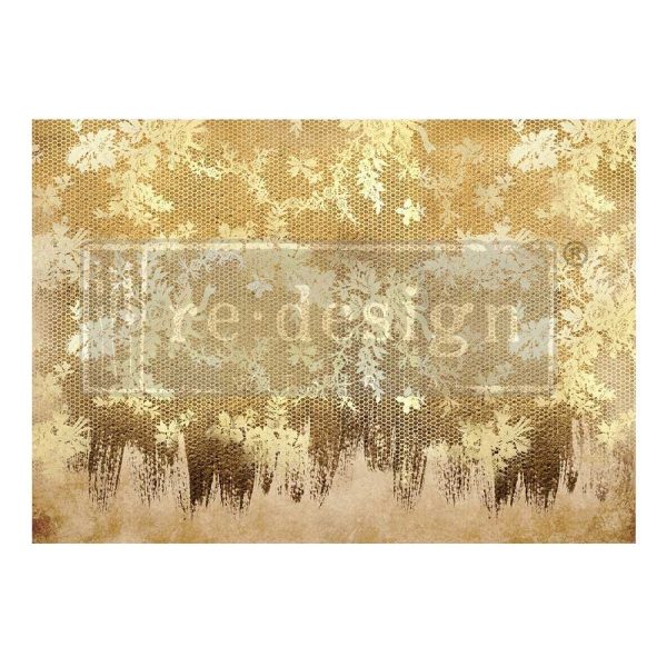 Gilded Lace | Redesign With Prima A1 Decoupage Fiber Paper