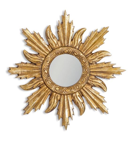 Sunburst Gold Ornate Framed Mirror