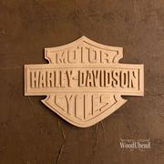 Woodubend Harley Davidson Motor Bike Emblem Furniture/Craft Applique Bendable 28 x 18.50cm length
