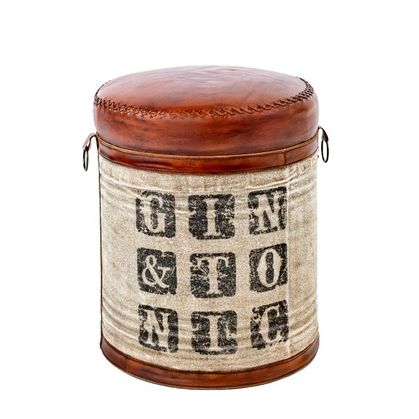 Leather Gin And Tonic Stool