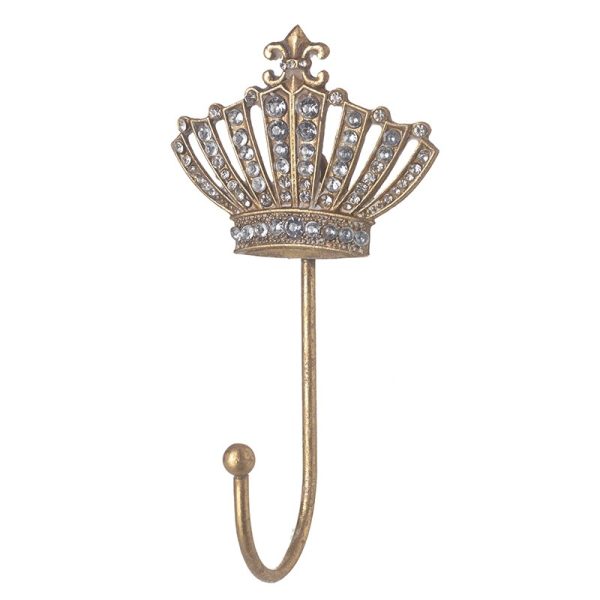 Metal Crown Hook with Diamantes