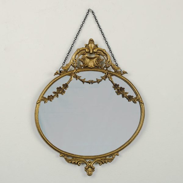 Vintage Style Gold Mirror With Swags