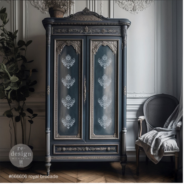 Royal Brocade | Redesign With Prima 3D Decor Stencils | 1 pc, sheet size 9" x 12"