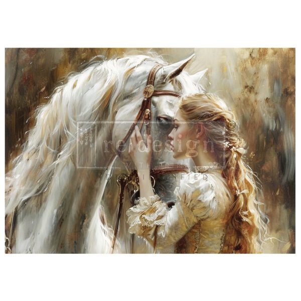 A1 Fiber Decoupage Paper Soulful Bond by Redesign With Prima with heartfelt artistic imagery for furniture and décor