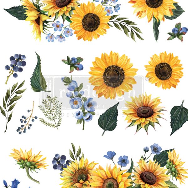 Sunflower Fields | Redesign With Prima Decor Transfer