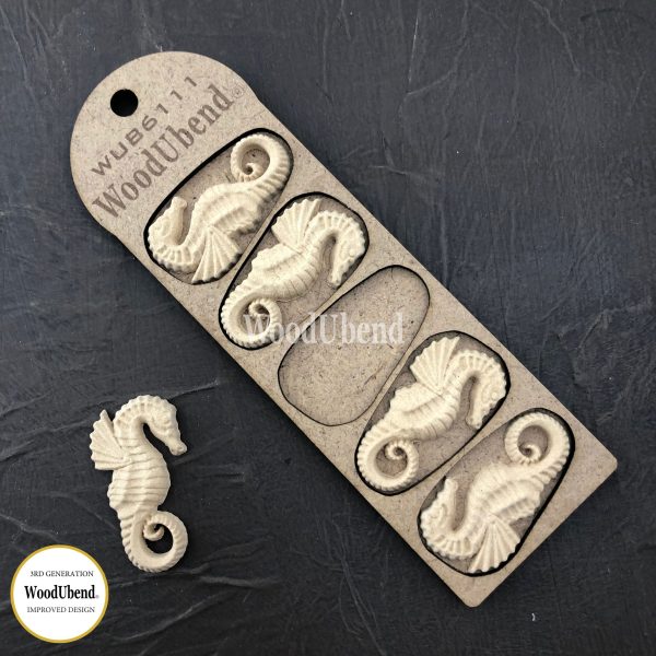 Pack of Five Seahorses WUB6111 5×3 cm | Woodubend