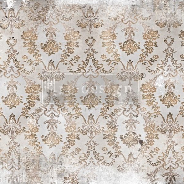 Washed Damask | Redesign with Prima Decoupage Paper