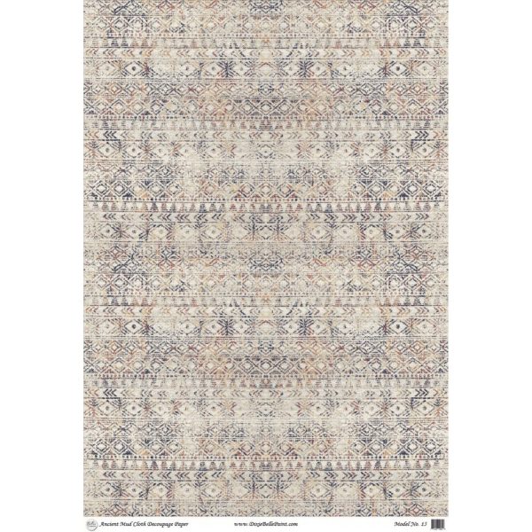 Ancient Mud Cloth Decoupage Paper | Belles & Whistles | A1 Sheet