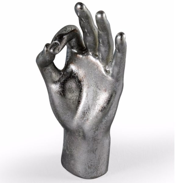 SIilver 'Ok' Hand Figure