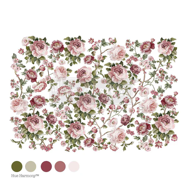 Blushing Blooms Symphony | Redesign With Prima Decor Transfer